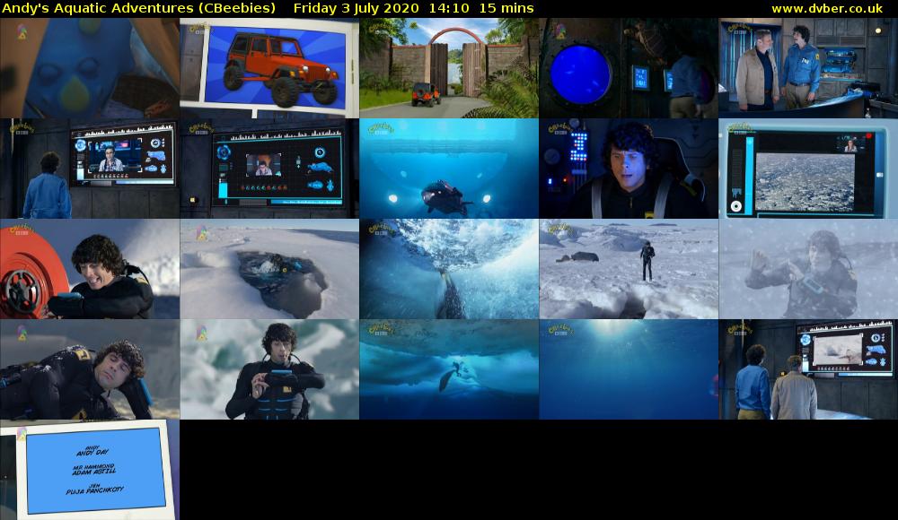 Andy's Aquatic Adventures (CBeebies) Friday 3 July 2020 14:10 - 14:25