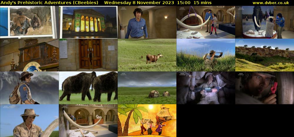 Andy's Prehistoric Adventures (CBeebies) Wednesday 8 November 2023 15:00 - 15:15