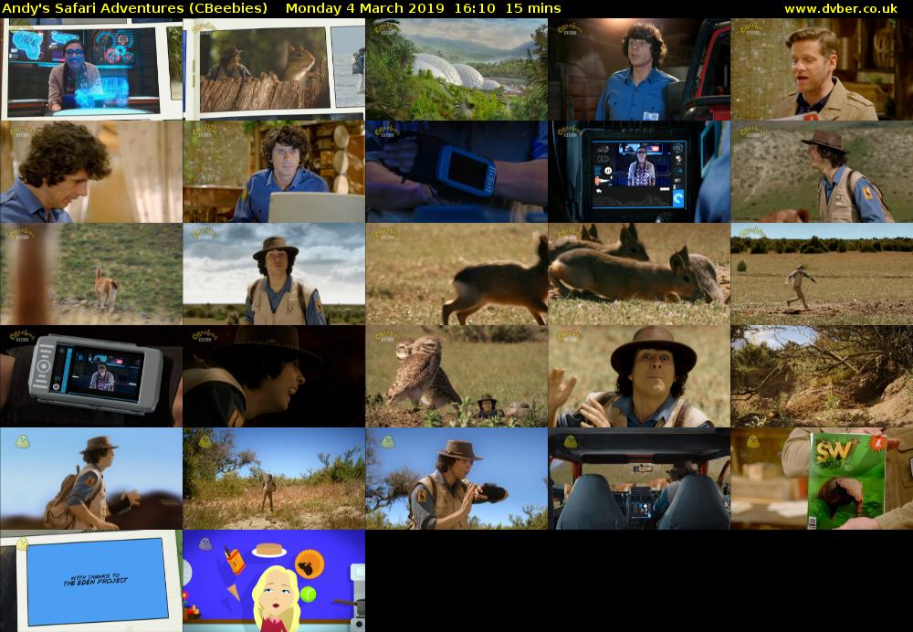 Andy's Safari Adventures (CBeebies) Monday 4 March 2019 16:10 - 16:25