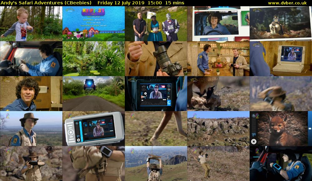 Andy's Safari Adventures (CBeebies) Friday 12 July 2019 15:00 - 15:15