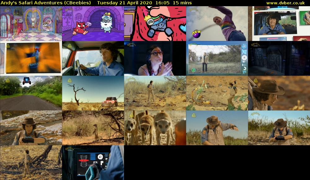 Andy's Safari Adventures (CBeebies) Tuesday 21 April 2020 16:05 - 16:20