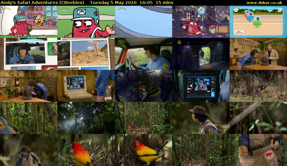 Andy's Safari Adventures (CBeebies) Tuesday 5 May 2020 16:05 - 16:20