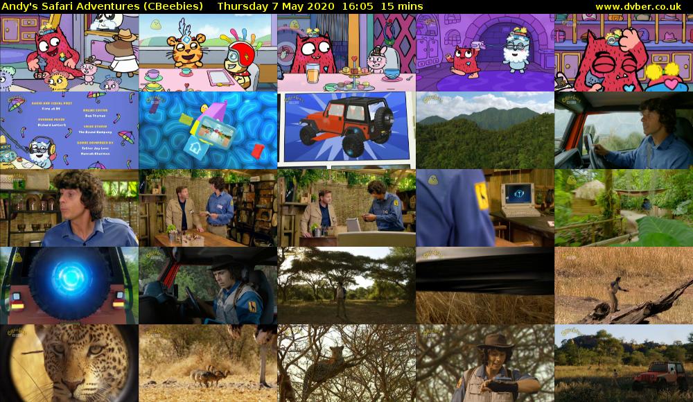 Andy's Safari Adventures (CBeebies) Thursday 7 May 2020 16:05 - 16:20