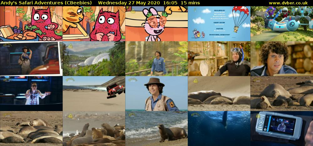 Andy's Safari Adventures (CBeebies) Wednesday 27 May 2020 16:05 - 16:20