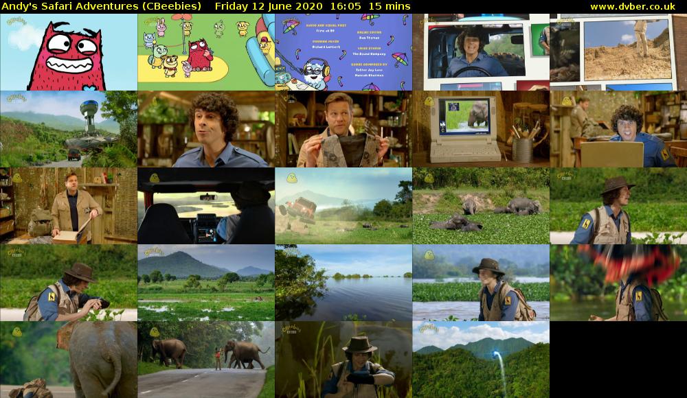 Andy's Safari Adventures (CBeebies) Friday 12 June 2020 16:05 - 16:20