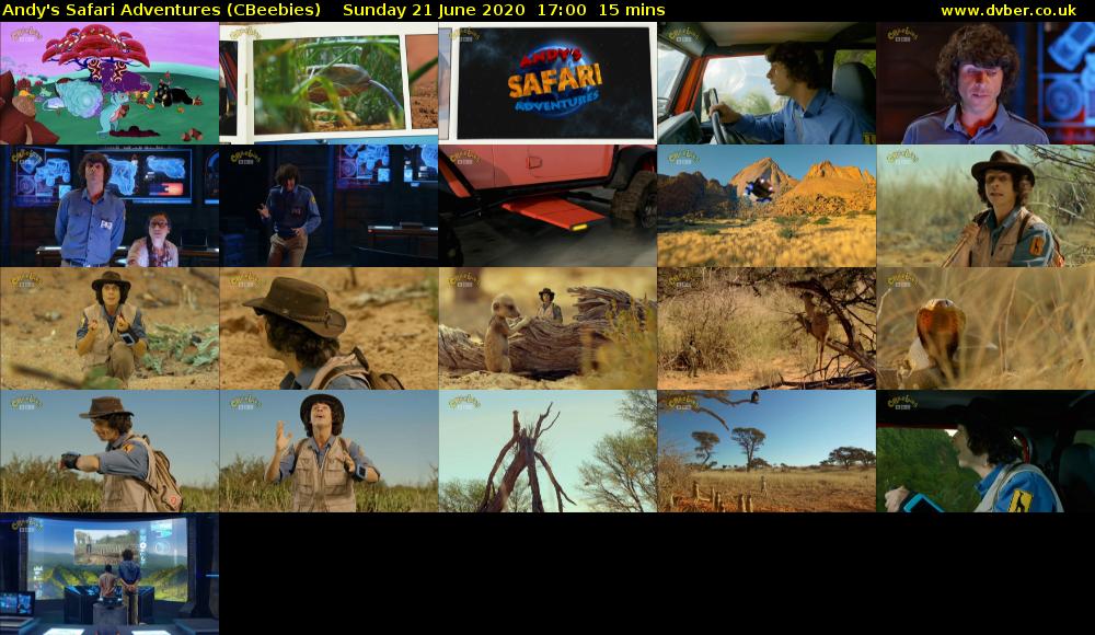 Andy's Safari Adventures (CBeebies) Sunday 21 June 2020 17:00 - 17:15