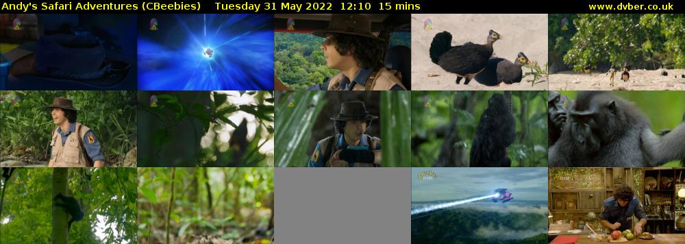 Andy's Safari Adventures (CBeebies) Tuesday 31 May 2022 12:10 - 12:25