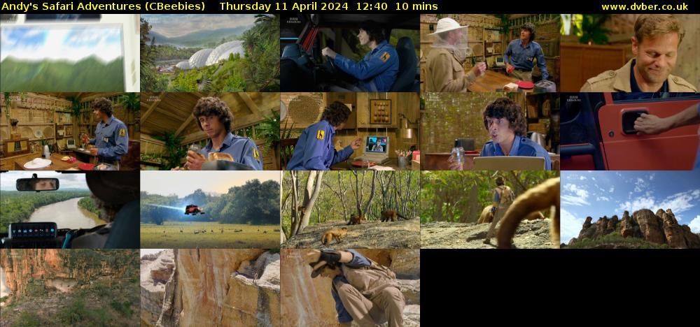Andy's Safari Adventures (CBeebies) Thursday 11 April 2024 12:40 - 12:50