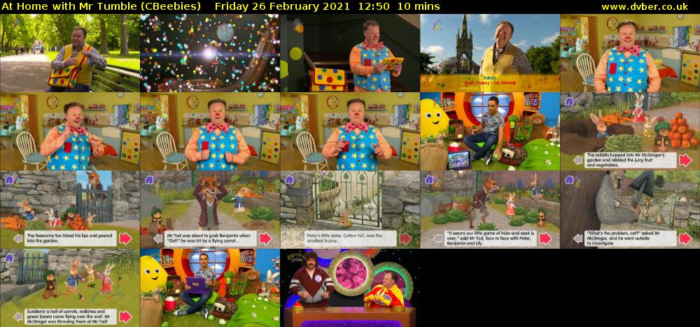At Home with Mr Tumble (CBeebies) Friday 26 February 2021 12:50 - 13:00