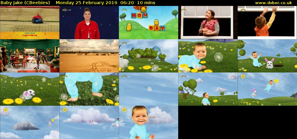 Baby Jake (CBeebies) Monday 25 February 2019 06:20 - 06:30