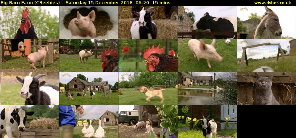 Big Barn Farm (CBeebies) Saturday 15 December 2018 06:20 - 06:35