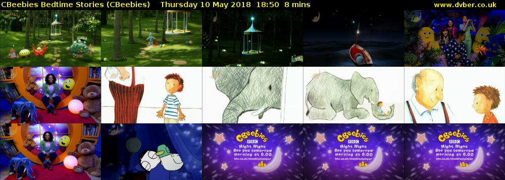 CBeebies Bedtime Stories (CBeebies) Thursday 10 May 2018 18:50 - 18:58