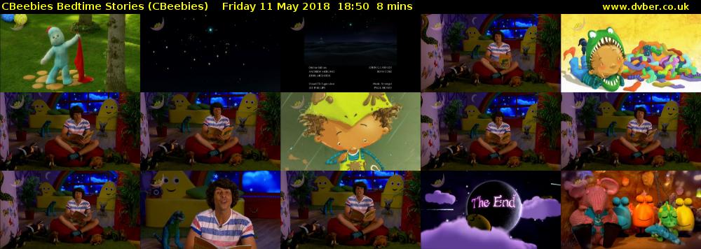 CBeebies Bedtime Stories (CBeebies) Friday 11 May 2018 18:50 - 18:58