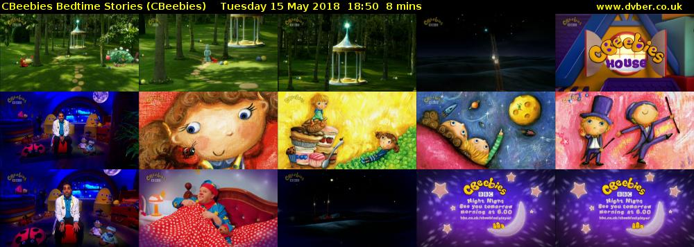 CBeebies Bedtime Stories (CBeebies) Tuesday 15 May 2018 18:50 - 18:58