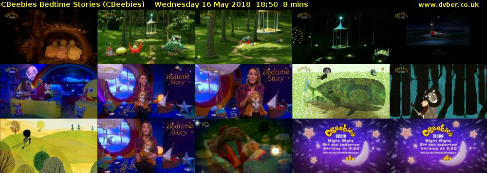 CBeebies Bedtime Stories (CBeebies) Wednesday 16 May 2018 18:50 - 18:58