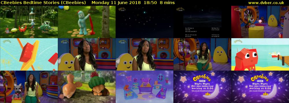 CBeebies Bedtime Stories (CBeebies) Monday 11 June 2018 18:50 - 18:58