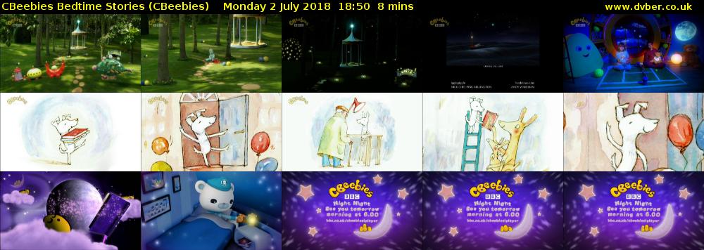 CBeebies Bedtime Stories (CBeebies) Monday 2 July 2018 18:50 - 18:58