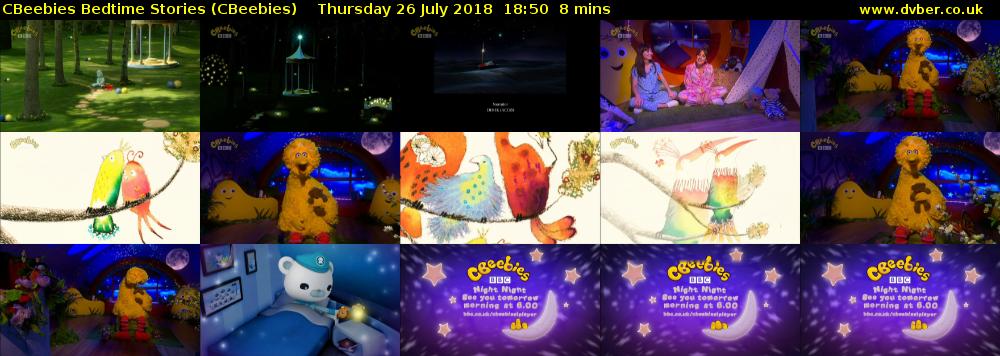 CBeebies Bedtime Stories (CBeebies) Thursday 26 July 2018 18:50 - 18:58