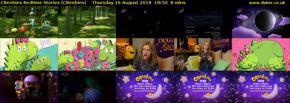 CBeebies Bedtime Stories (CBeebies) Thursday 16 August 2018 18:50 - 18:58