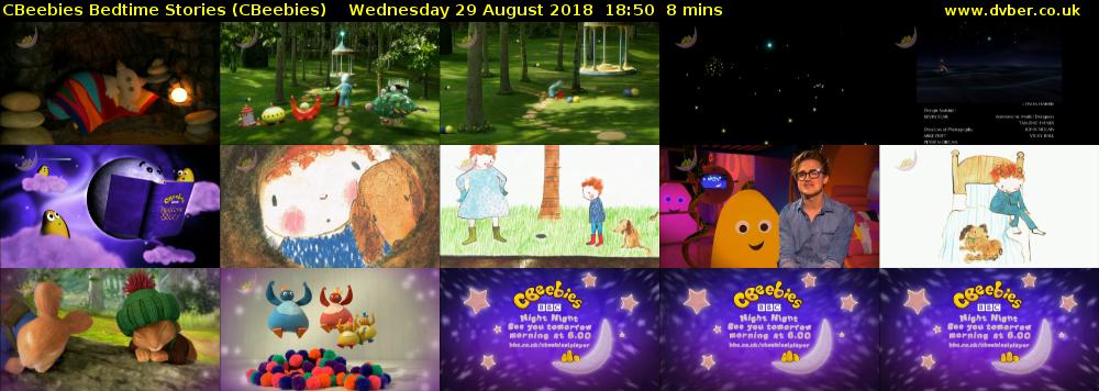 CBeebies Bedtime Stories (CBeebies) Wednesday 29 August 2018 18:50 - 18:58