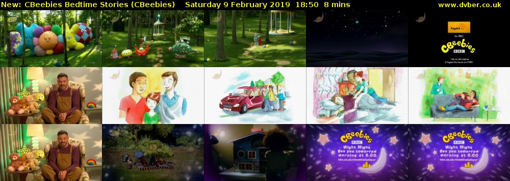 CBeebies Bedtime Stories (CBeebies) Saturday 9 February 2019 18:50 - 18:58