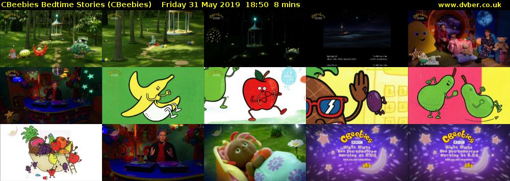 CBeebies Bedtime Stories (CBeebies) Friday 31 May 2019 18:50 - 18:58