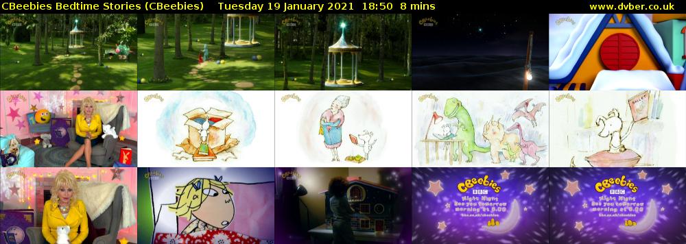 CBeebies Bedtime Stories (CBeebies) Tuesday 19 January 2021 18:50 - 18:58