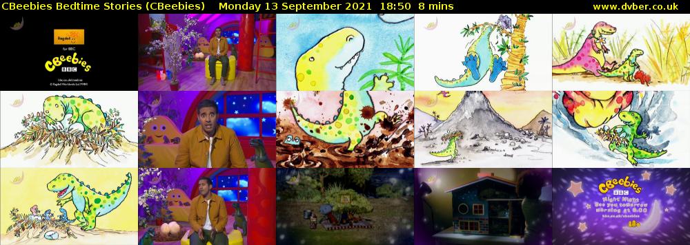 CBeebies Bedtime Stories (CBeebies) Monday 13 September 2021 18:50 - 18:58