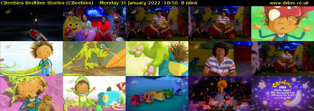 CBeebies Bedtime Stories (CBeebies) Monday 31 January 2022 18:50 - 18:58
