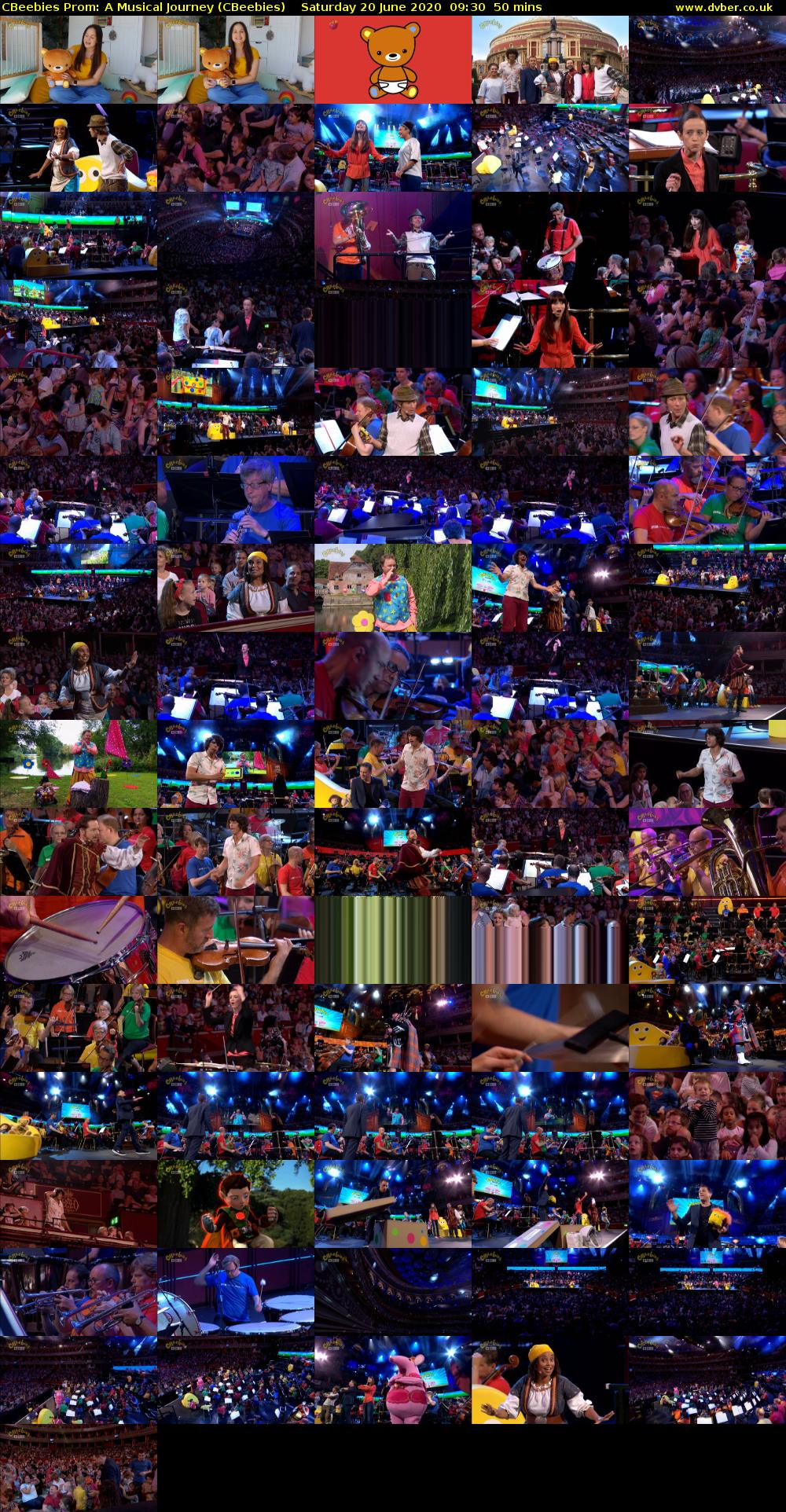 CBeebies Prom: A Musical Journey (CBeebies) Saturday 20 June 2020 09:30 - 10:20