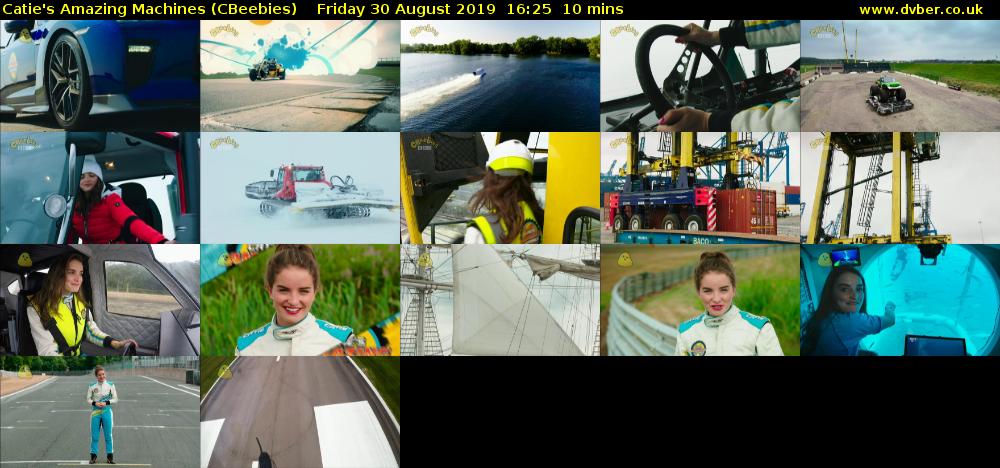 Catie's Amazing Machines (CBeebies) Friday 30 August 2019 16:25 - 16:35