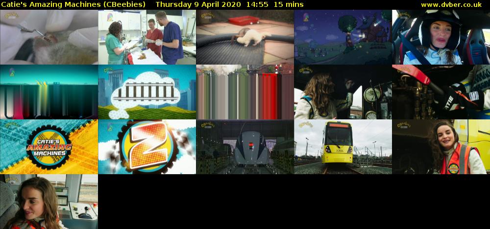 Catie's Amazing Machines (CBeebies) Thursday 9 April 2020 14:55 - 15:10