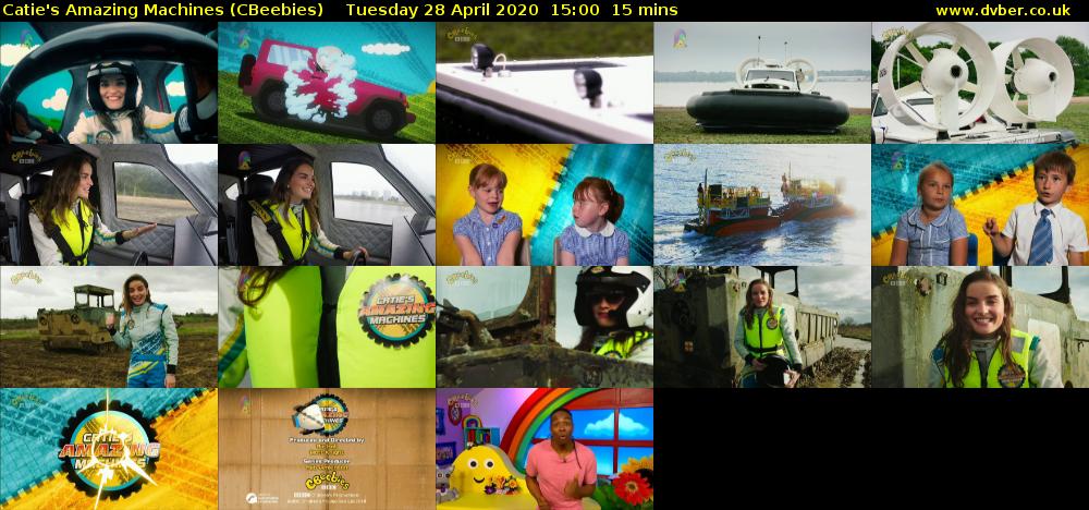 Catie's Amazing Machines (CBeebies) Tuesday 28 April 2020 15:00 - 15:15