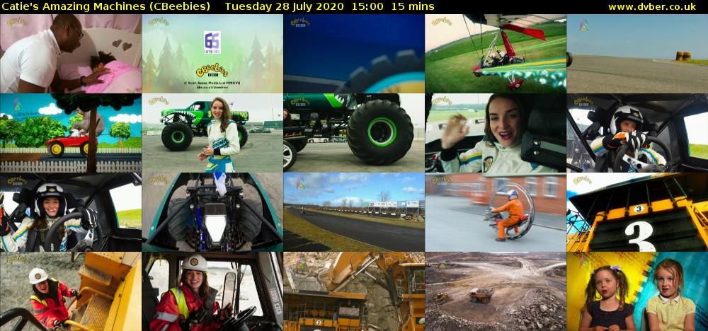 Catie's Amazing Machines (CBeebies) Tuesday 28 July 2020 15:00 - 15:15