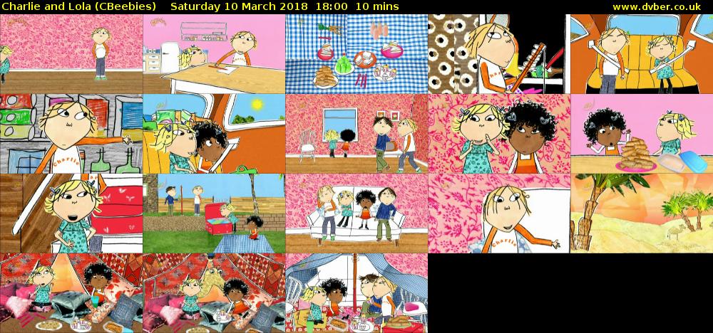 Charlie and Lola (CBeebies) Saturday 10 March 2018 18:00 - 18:10