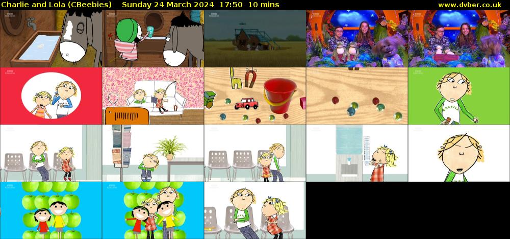Charlie and Lola (CBeebies) Sunday 24 March 2024 17:50 - 18:00
