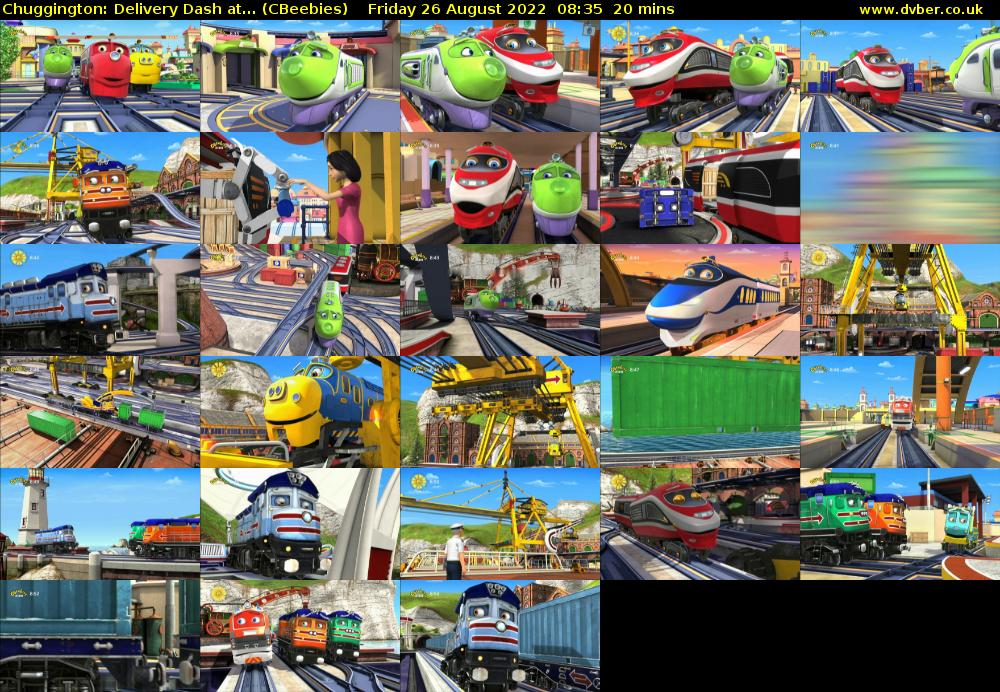 Chuggington: Delivery Dash at... (CBeebies) Friday 26 August 2022 08:35 - 08:55