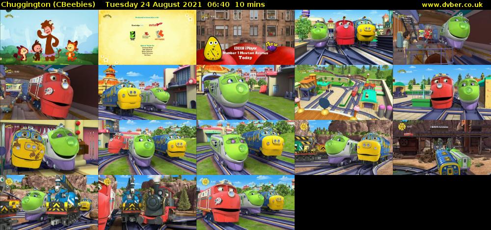 Chuggington (CBeebies) Tuesday 24 August 2021 06:40 - 06:50