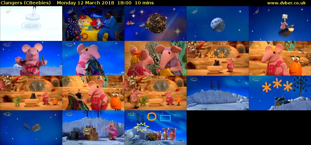 Clangers (CBeebies) Monday 12 March 2018 18:00 - 18:10