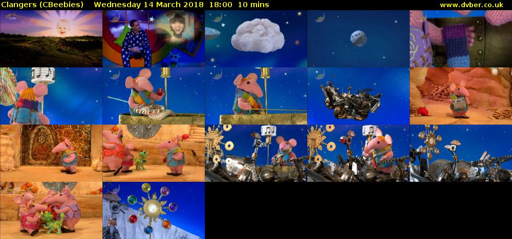 Clangers (CBeebies) Wednesday 14 March 2018 18:00 - 18:10