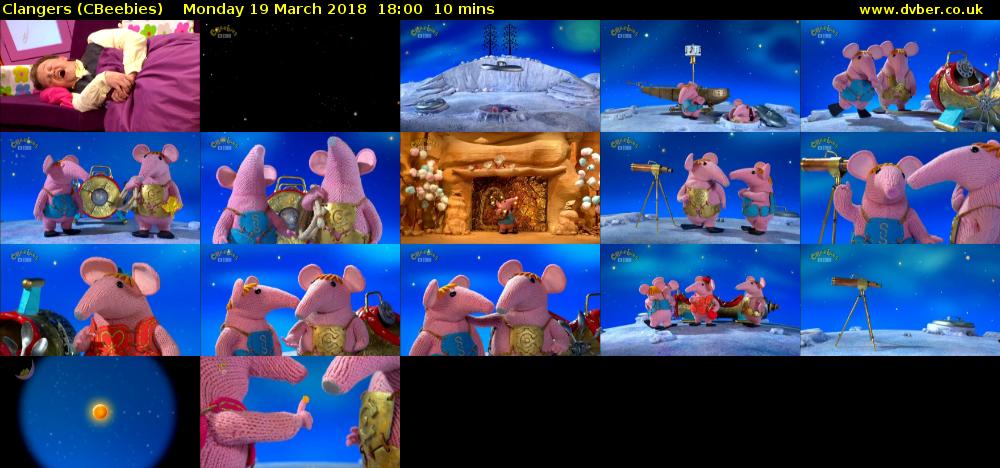 Clangers (CBeebies) Monday 19 March 2018 18:00 - 18:10