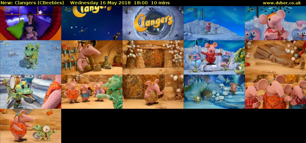 Clangers (CBeebies) Wednesday 16 May 2018 18:00 - 18:10