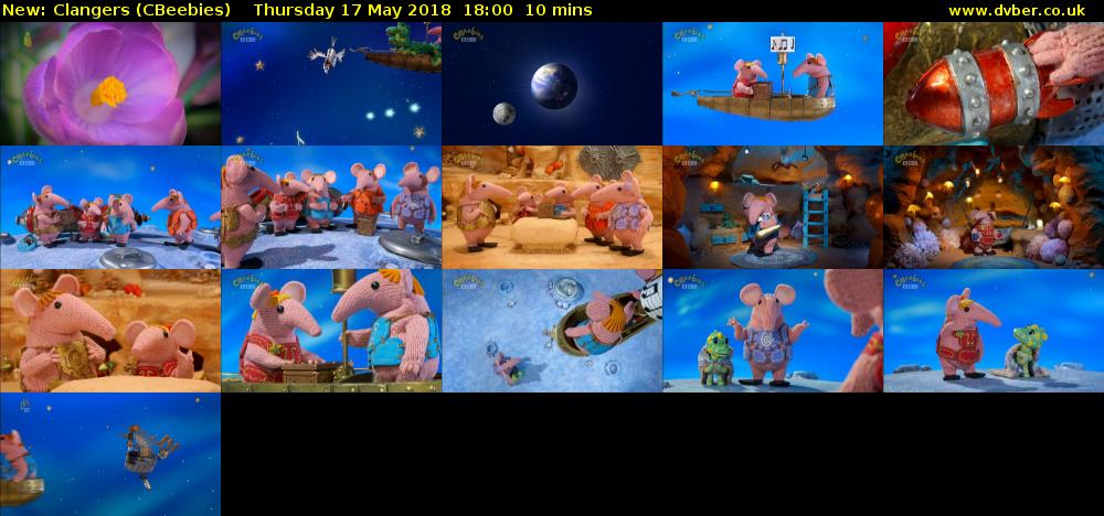 Clangers (CBeebies) Thursday 17 May 2018 18:00 - 18:10