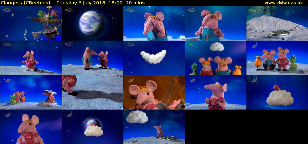 Clangers (CBeebies) Tuesday 3 July 2018 18:00 - 18:10