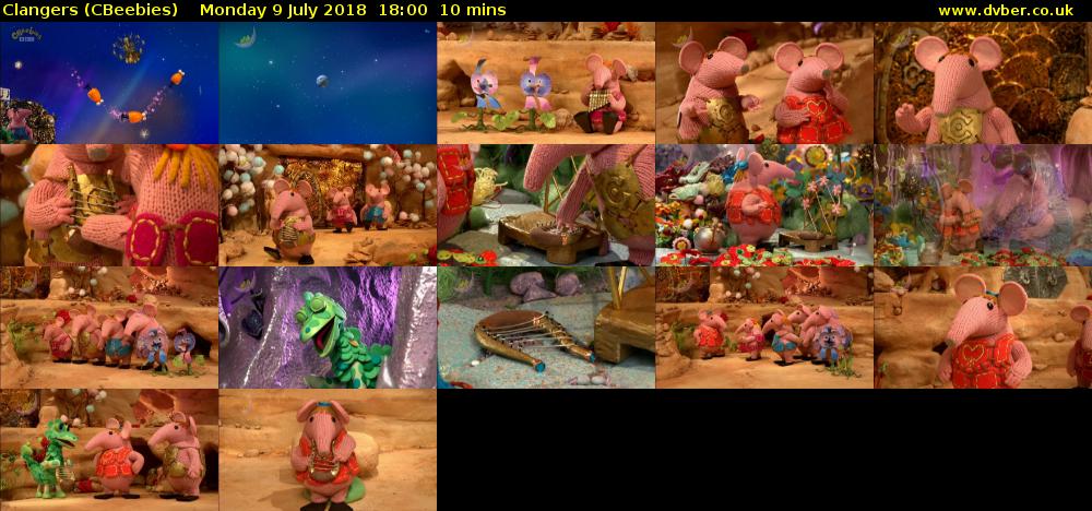 Clangers (CBeebies) Monday 9 July 2018 18:00 - 18:10