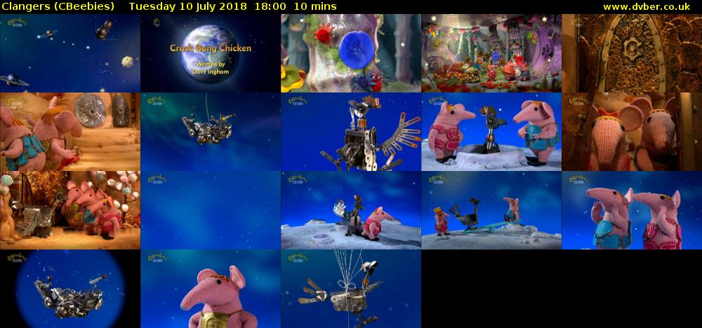 Clangers (CBeebies) Tuesday 10 July 2018 18:00 - 18:10
