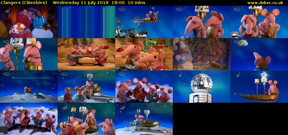 Clangers (CBeebies) Wednesday 11 July 2018 18:00 - 18:10