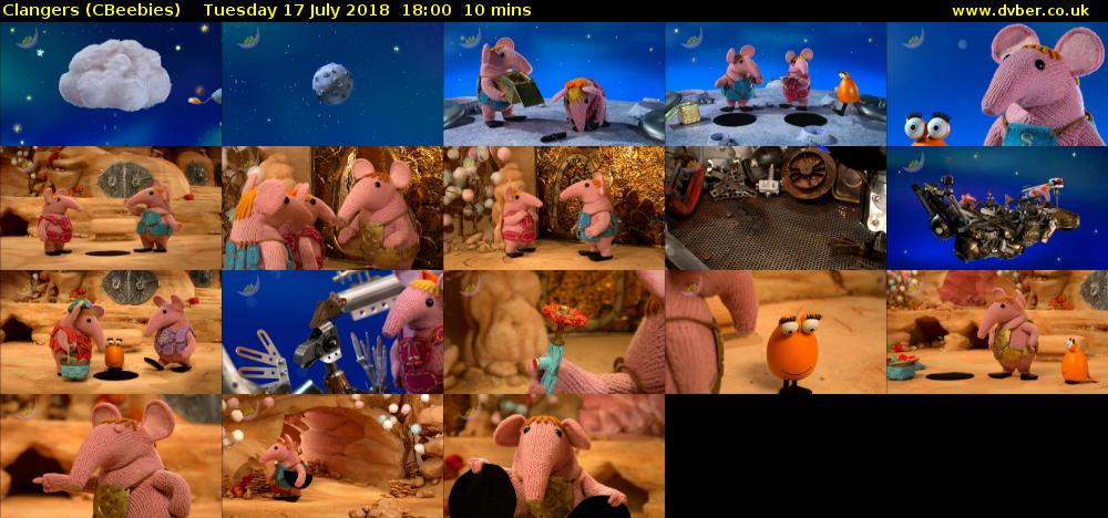 Clangers (CBeebies) Tuesday 17 July 2018 18:00 - 18:10