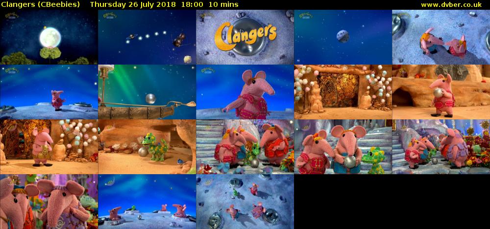 Clangers (CBeebies) Thursday 26 July 2018 18:00 - 18:10