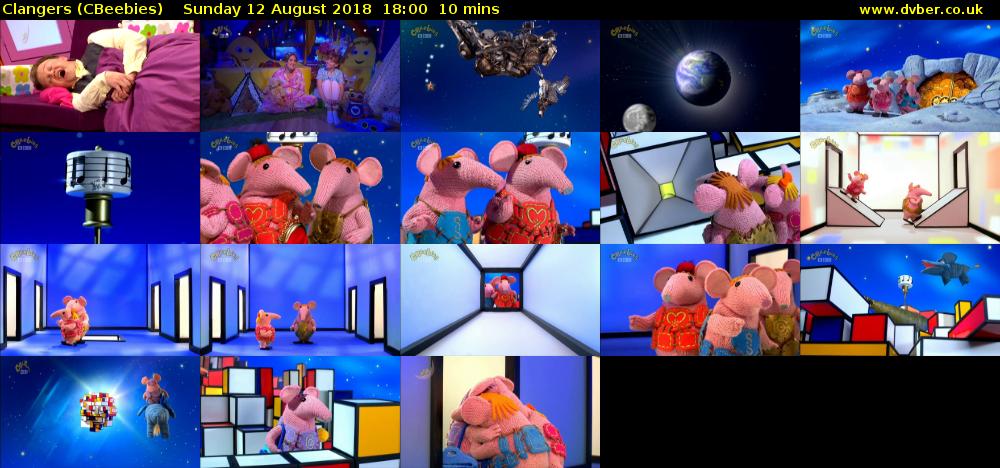 Clangers (CBeebies) Sunday 12 August 2018 18:00 - 18:10